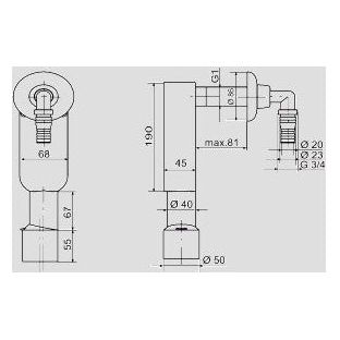 SANIT Wandeinbau-Geruchverschluss für Wasch-o.Geschirrspül,3/4-1" x40/50,"