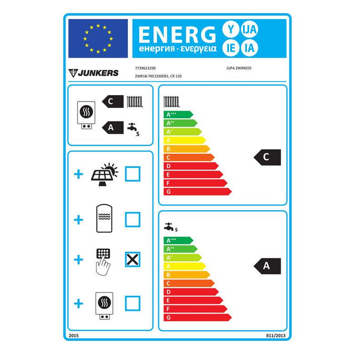 BOSCH Gas-Heizwertpaket JUPA ZWRKE05 ZWR18-7KE23, CR120, NR1660