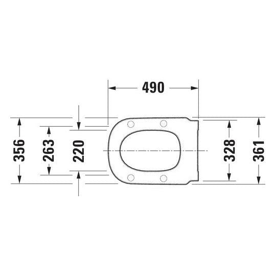 DU WC-Sitzring D-Code Vital Scharniere edelstahl, lang, weiß