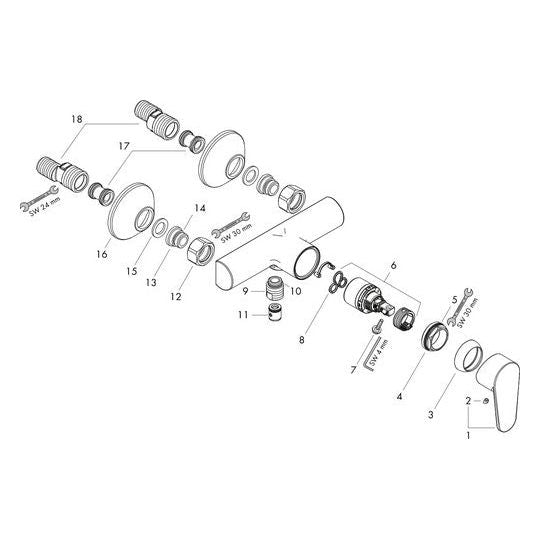 HG Brausenmischer AP Focus chrom