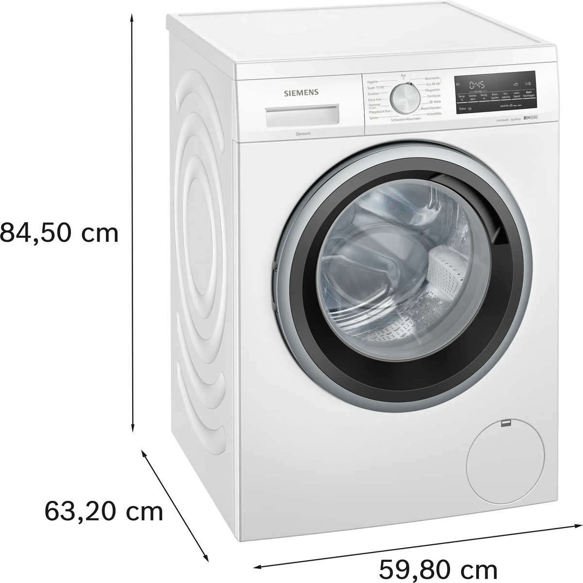 Siemens iQ500 WU14UT70 Waschmaschine 8 kg – 1400 U/min, unterbaufähig