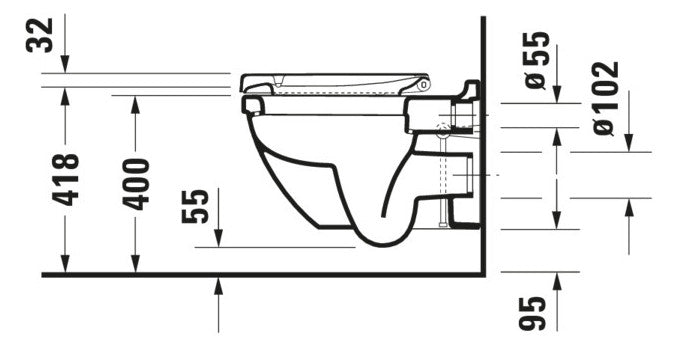 DU WC-Sitz Starck 3 mit SoftClose Scharniere edelstahl, weiß