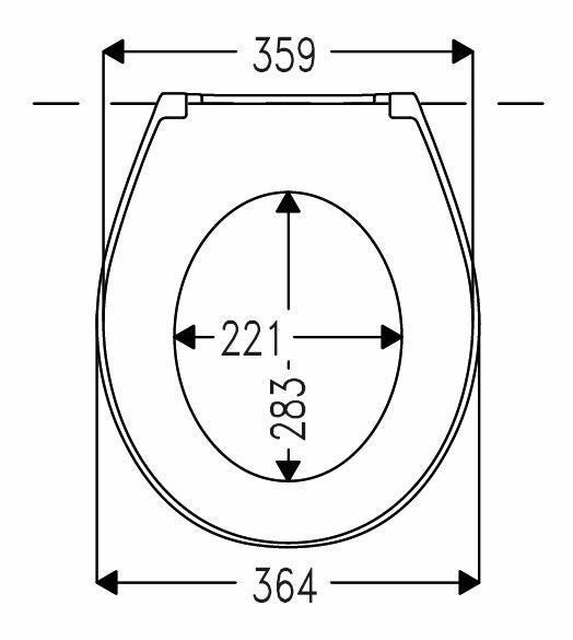 Hamberger WC-Sitz mit Edelstahlbef. weiss