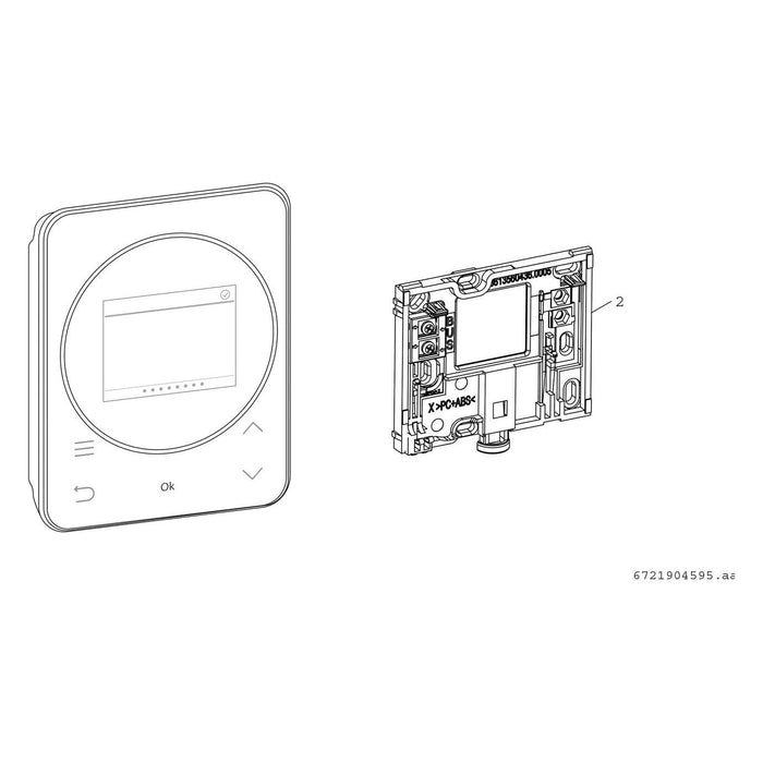 BOSCH raumtemperaturgef. Regler CR 120 116x95x21, für 1 Heizkreis, 2,4"-Display