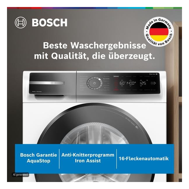 Bosch Serie 8 WGB244071 Waschmaschine 9 kg – 1400 U/min, Energieklasse A