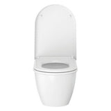 DU WC-Sitz mit Absenkautomatik Scharniere edelstahl, lang, weiß