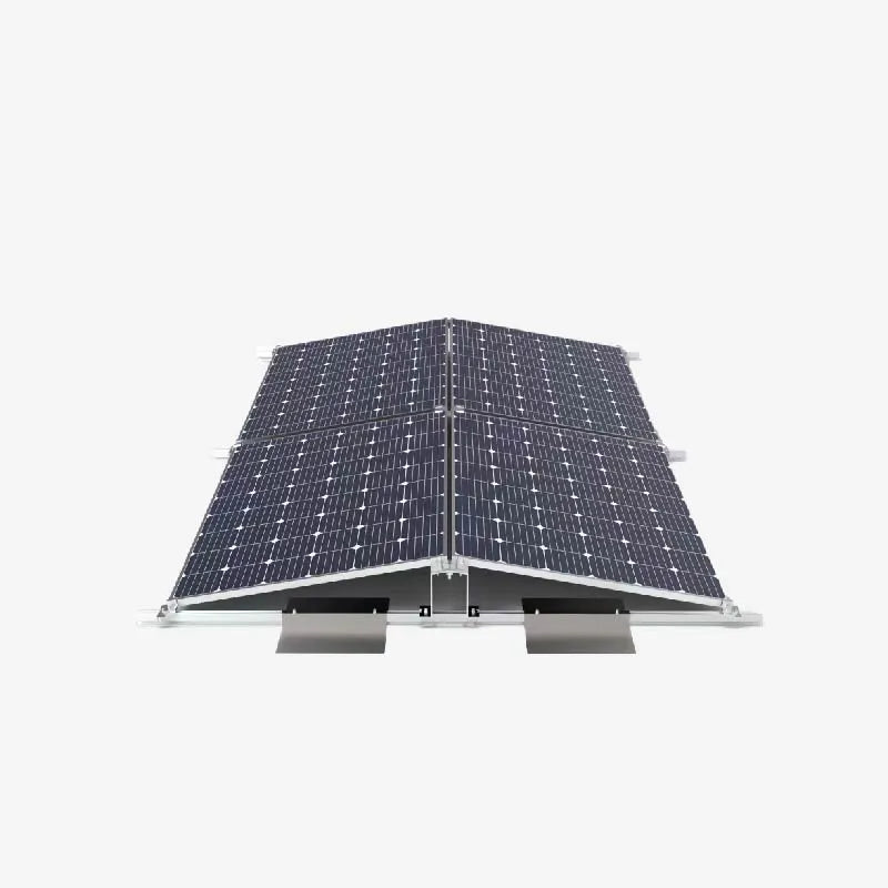 HOPERGY HP2307149-V4 Flachdach-Montageset für 4 PV-Module – Ost-West, 10°