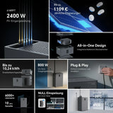 MARSTEK JUPITER C Plus Balkonkraftwerk-Speicher 2,56 kWh – 800 W, 4 MPPT