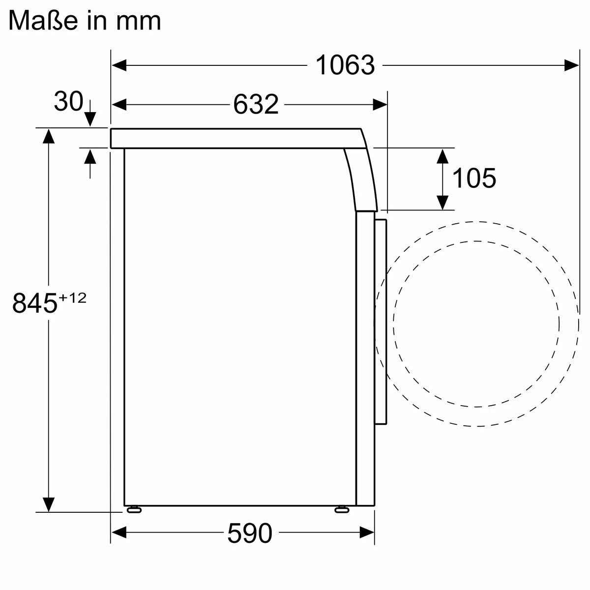 Siemens iQ500 WU14UT70 Waschmaschine 8 kg – 1400 U/min, unterbaufähig