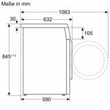 Siemens iQ500 WU14UT70 Waschmaschine 8 kg – 1400 U/min, unterbaufähig
