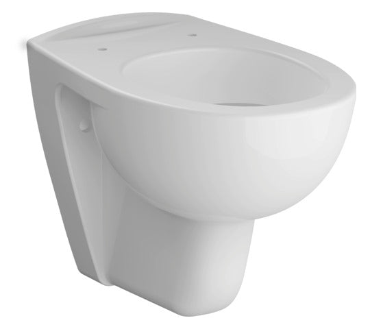 concept 100 CARE Wand-WC erhöht +60 mm – Tiefspüler, 54 cm, Weiß