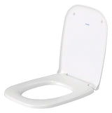 Duravit WC-Sitzring D-Code ohne Softclose, Scharniere aus Edelstahl, weiß