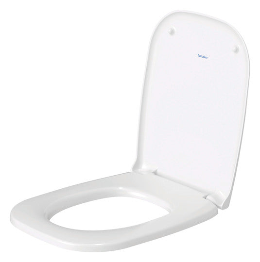 Duravit WC-Sitzring D-Code ohne Softclose, Scharniere aus Edelstahl, weiß