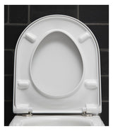 DU WC-Sitz Starck 3 mit SoftClose Scharniere edelstahl, weiß