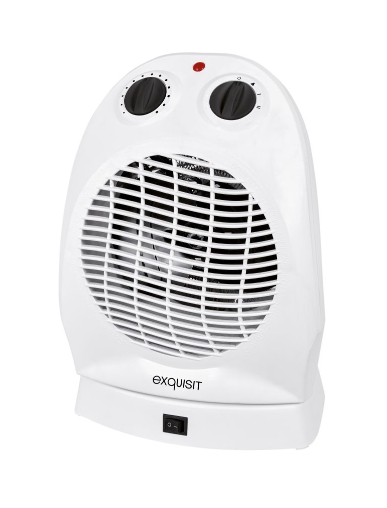 Heizlüfter exquisit HL 32027 we, 1000/2000 W, 2 Stufen, 90° Ozillation, Tragegriff, B 220 x T 180 x H 295 mm, weiß