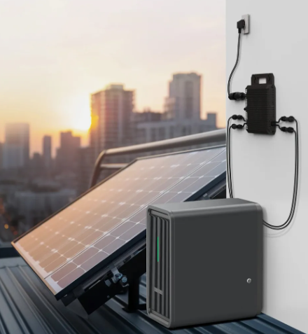 Balkonkraftwerk Komplett-Set 440 Wp Bifazial mit MARSTEK Saturn M2-800 WLAN
