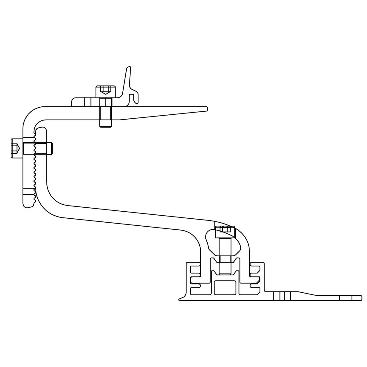 K2 SingleHook 4S Dachhaken höhenverstellbar für SingleRail