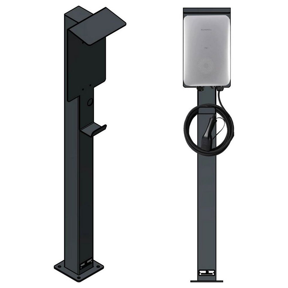 Ladesäule passend für Sungrow Wallbox mit Dach