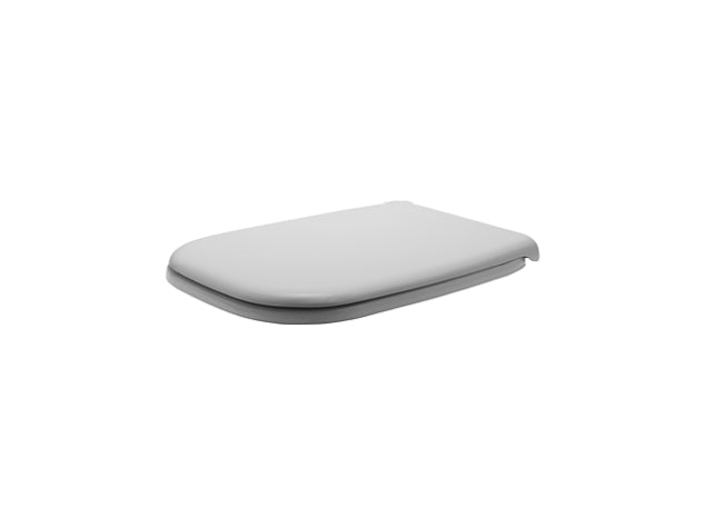 Duravit WC-Sitzring D-Code ohne Softclose, Scharniere aus Edelstahl, weiß